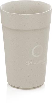 Conpax Circulware beker, 400 ml, PP, beige, pak van 16 stuks