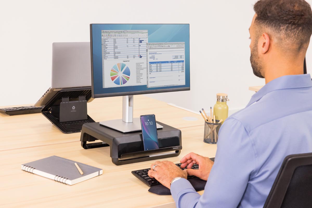 Fellowes monitorstandaard Breyta, zwart