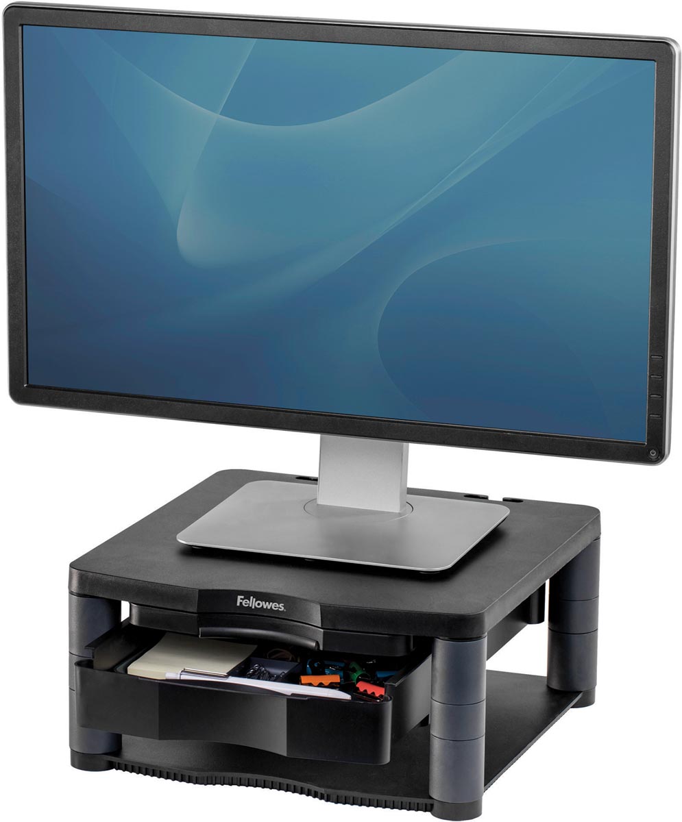 Fellowes beeldschermhouder lichtgrijs/zwart 357x358x134 mm