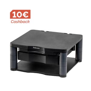 Fellowes beeldschermhouder lichtgrijs/zwart 357x358x134 mm
