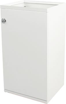 V-part modulaire afvalbak met deur en zakhouder 85 l, wit