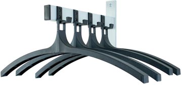 V-part wandgarderobe, 4 haken met hangers