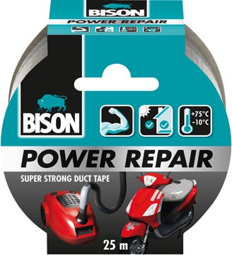 Bison plakband Power Repair, ft 48 mm x 25 m, grijs