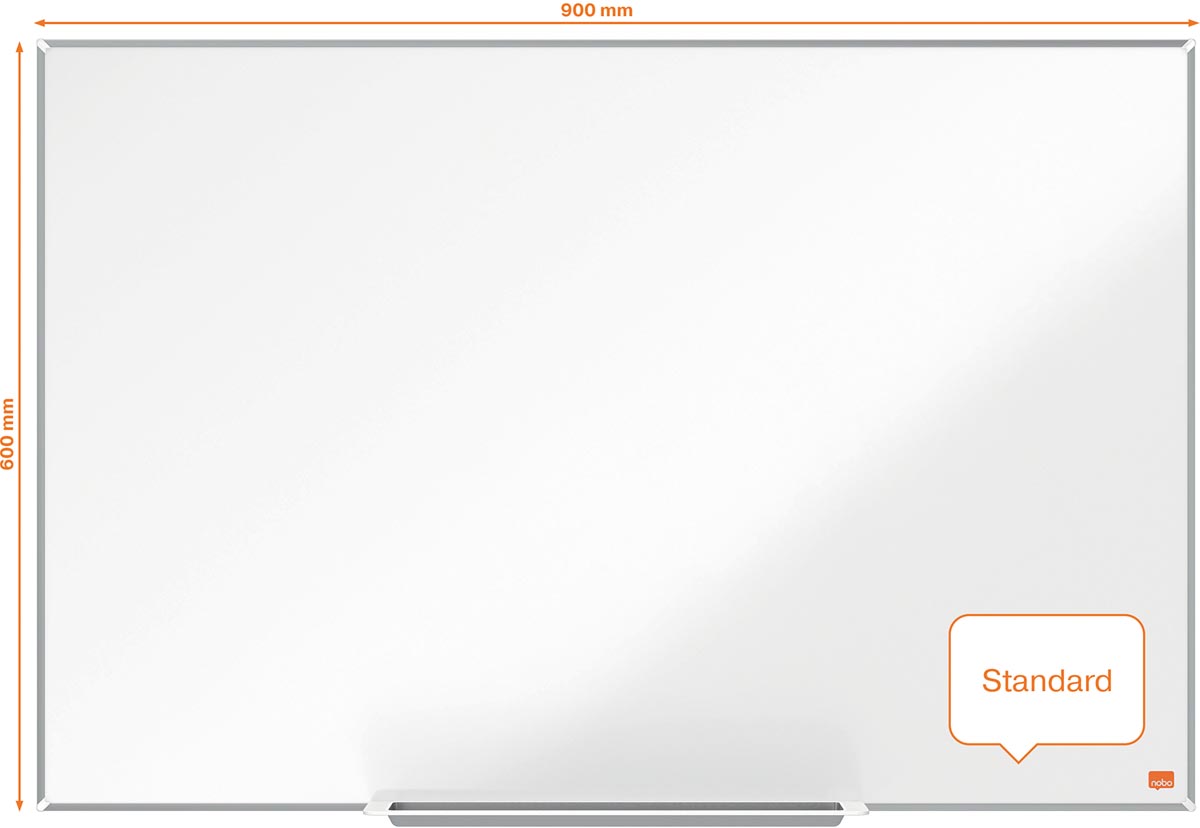 Nobo Impression Pro magnetisch whiteboard, gelakt staal, ft 90 x 60 cm