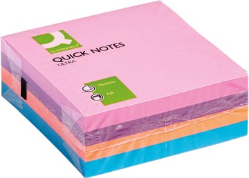 Q-CONNECT Quick Notes memoblok 76 x 76 mm geassorteerde kleuren 320 vel