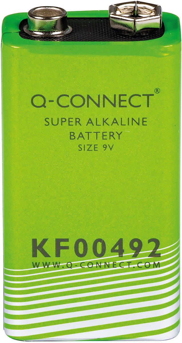 Q-CONNECT alkaline batterij 9V E-formaat 52 g algemeen gebruik