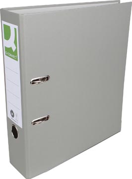 Q-CONNECT ordner ft A4 grijs recycolor papier rug 8 cm met zelfklevend rugetiket