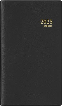 Brepols Interplan Genova Zakagenda Zwart ft 89 x 160 mm 60 g/m²