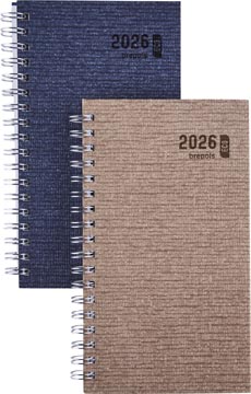 Brepols agenda Ecorama Kazar 2027 spiraalgebonden assorti 90 x 160 mm eco-papier
