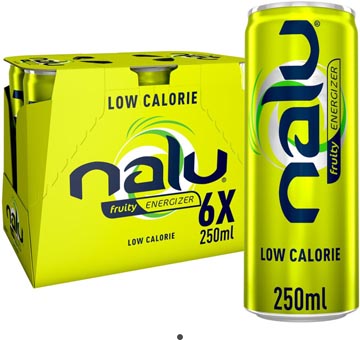 Nalu energiedrank Regular, blik van 25 cl, pak van 24 stuks