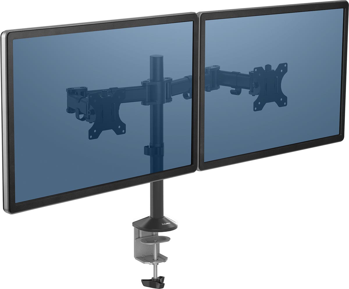 Fellowes Reflex Monitorarm dubbel zwart 490x172x160 mm