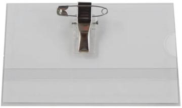 Badge met combiklem, ft 58 x 90 mm, doos van 100 stuks, inclusief etiketten