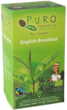 Puro Bio English Breakfast thee fairtrade biologisch 25 zakjes