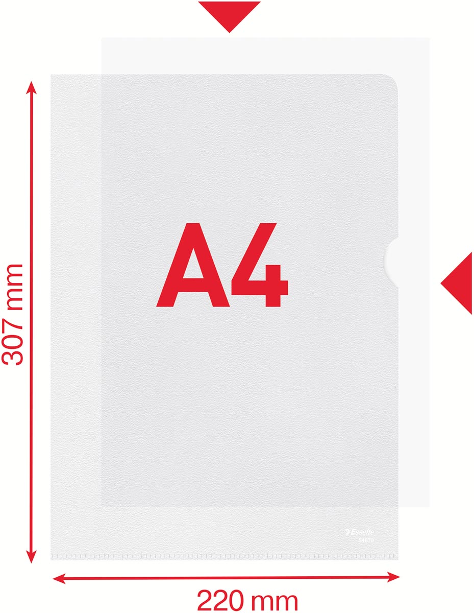 Esselte Premium zichtmap A4, 30% gerecycleerd plastic