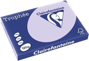 Clairefontaine Trophée Pastel Gekleurd Papier A3 Lila 120 g/m² 250 Vel