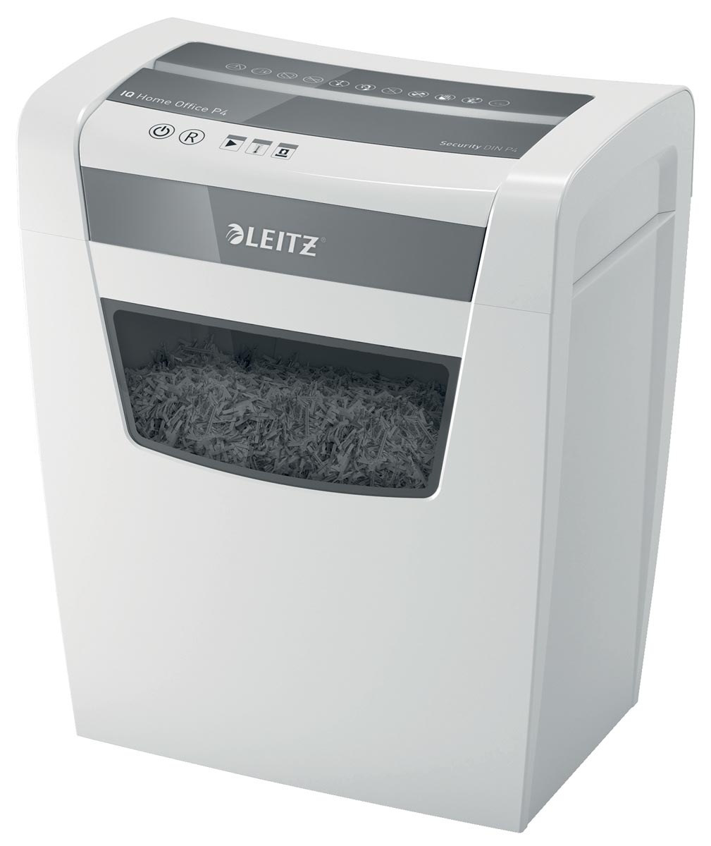 Leitz IQ Home Office Papiervernietiger P4 10 pagina's capaciteit voor 1-3 gebruikers