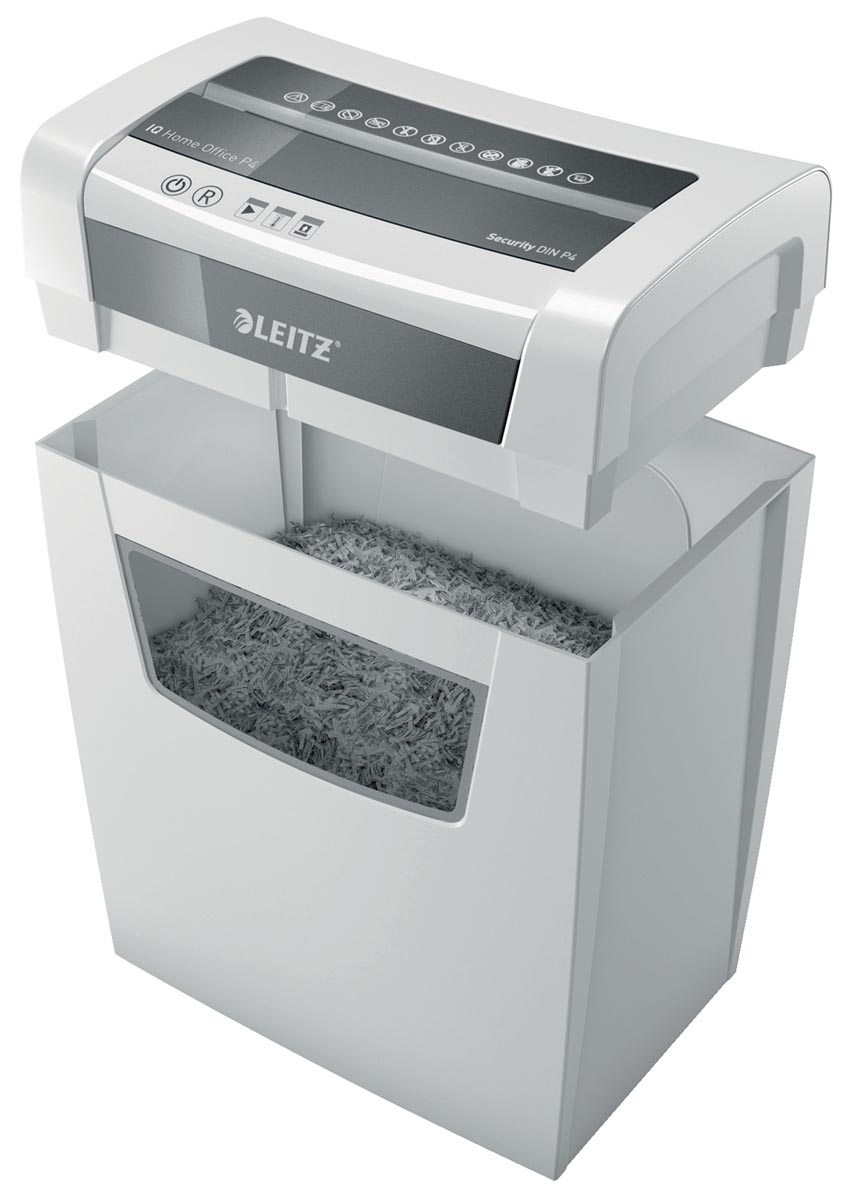 Leitz IQ Home Office Papiervernietiger P4 10 pagina's capaciteit voor 1-3 gebruikers