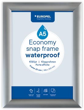Europel clicklijst Economy, waterdicht, 25 mm, ft A5, zilver