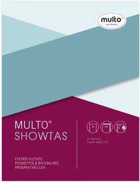Multo geperforeerde showtas ft A5, 17-gaatsperforatie, glashelder, pak van 10 stuks