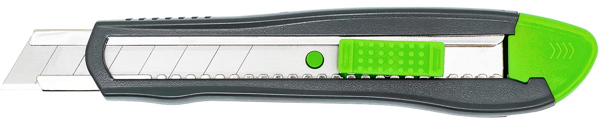 Q-CONNECT Heavy Duty cutter zwart/groen plastic 212x20x78 mm 62 g