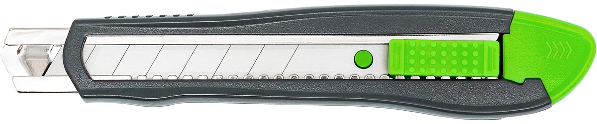 Q-CONNECT Heavy Duty cutter zwart/groen plastic 212x20x78 mm 62 g