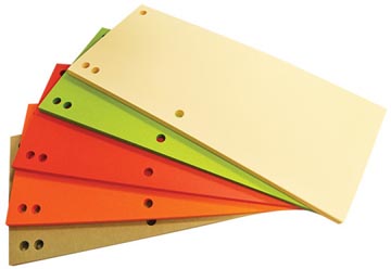 Office Products verdeelstroken 235 x 105 mm karton 190 g/m² 4-gaats pak van 100 geassorteerde kleuren