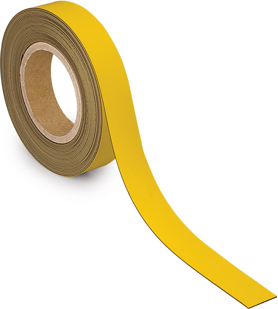 Maul magnetisch etiketband beschrijf- en wisbaar geel 10 m x 30 mm kunststof