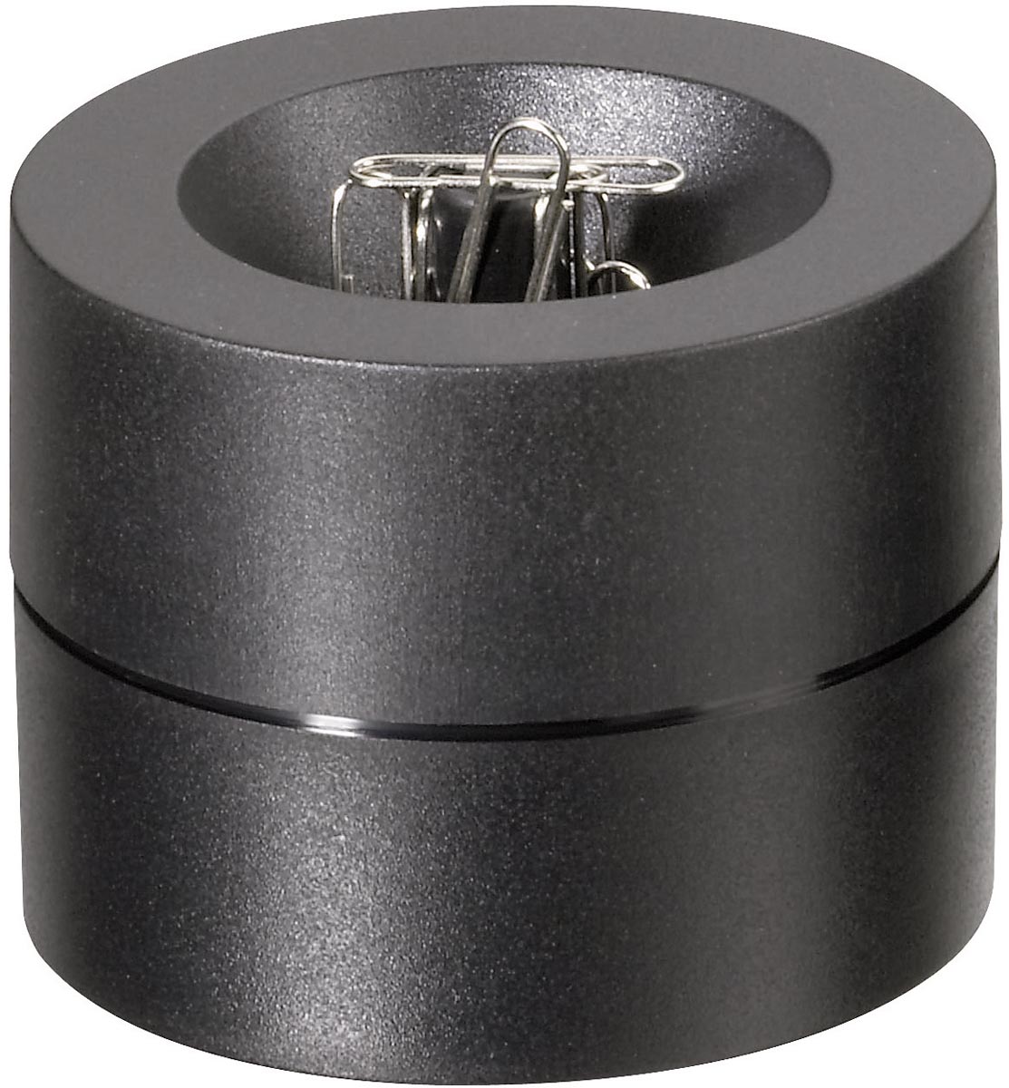 Maul papercliphouder Pro ECO magnetisch zwart kunststof Ø7,3x6 cm 85% gerecycled