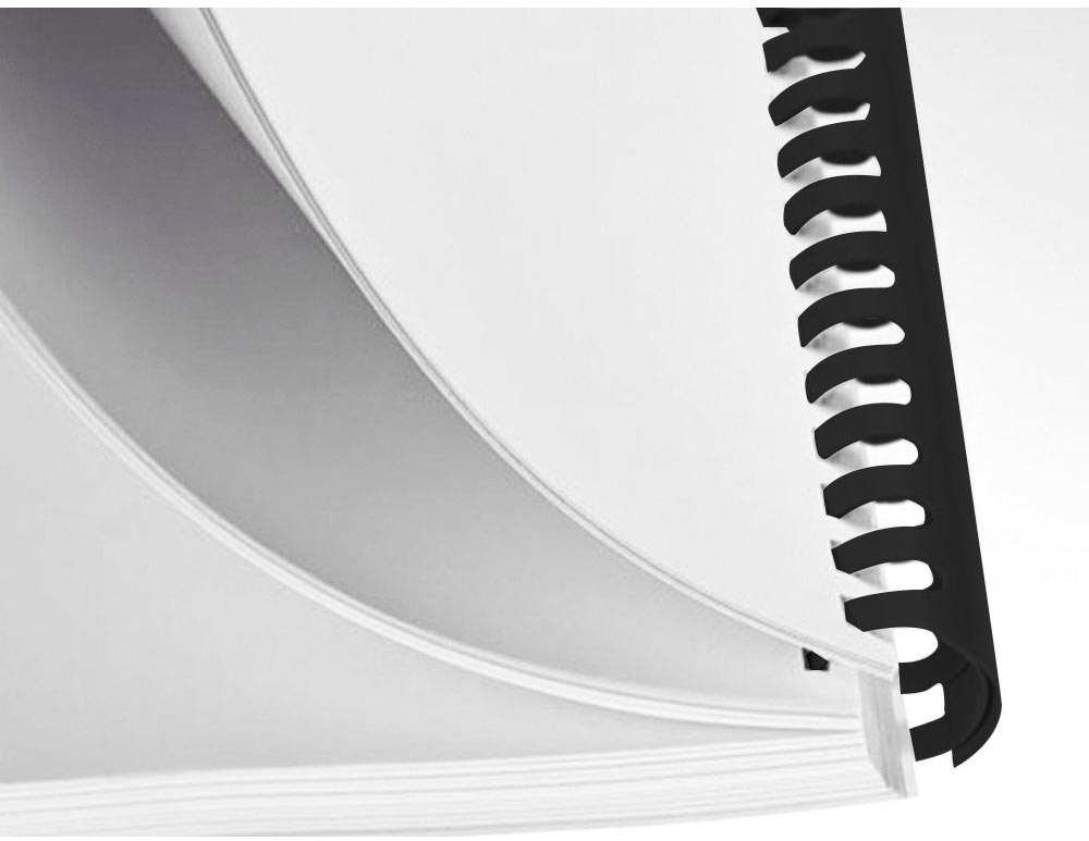 Q-CONNECT bindrug 14mm 21 rings 100 stuks zwart