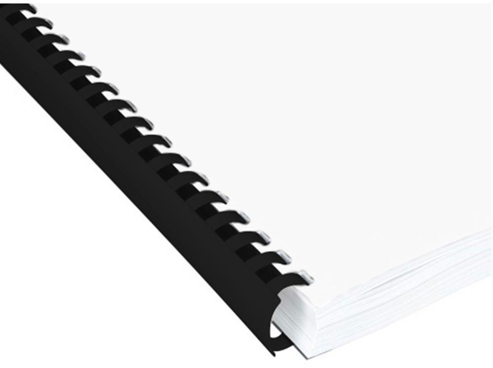 Q-CONNECT bindrug 14mm 21 rings 100 stuks zwart