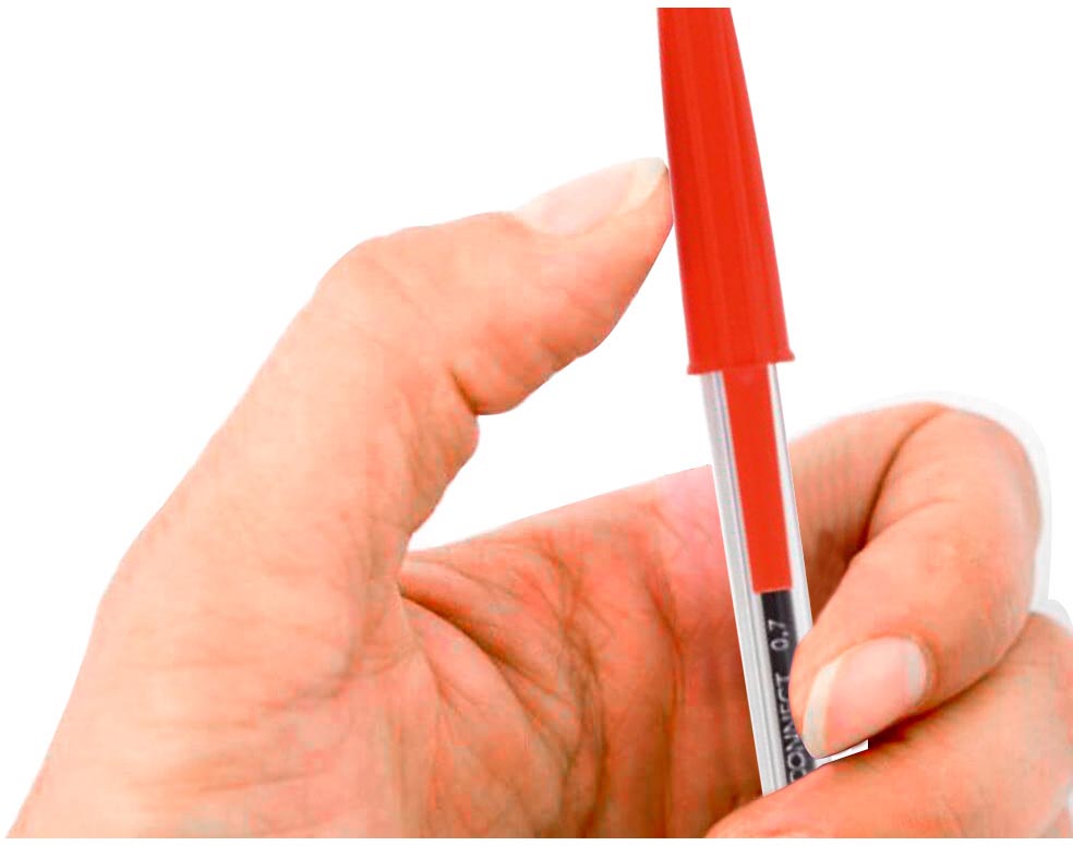 Q-CONNECT balpen, met dop, 0,7 mm, medium punt, rood, doos van 50 stuks