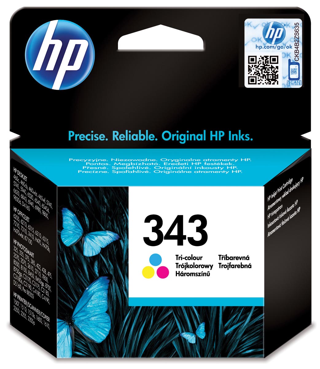 HP inktcartridge 343 OEM C8766EE 3 kleuren 330 pagina's