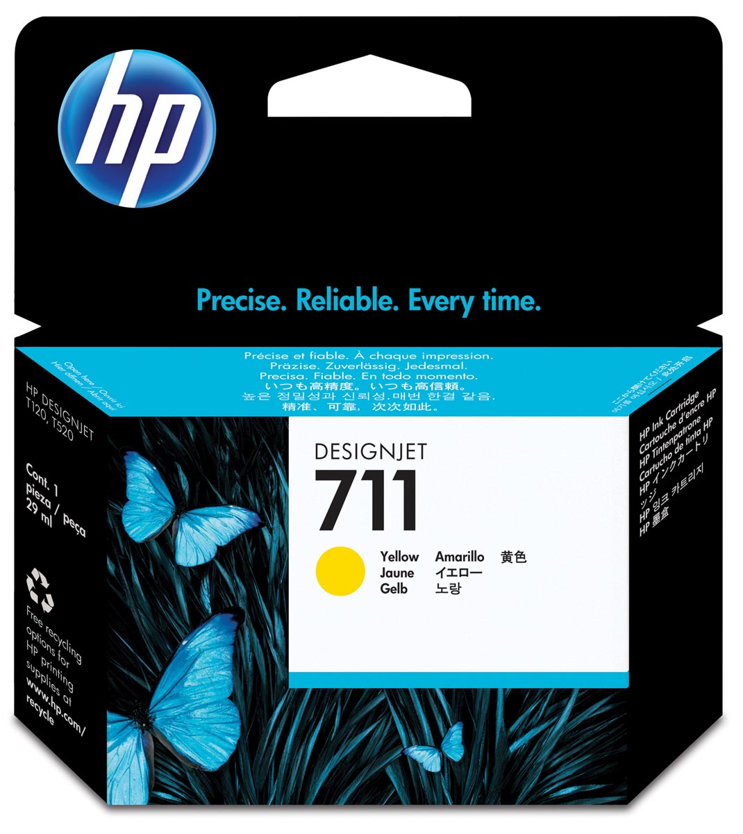 HP inktcartridge 711 geel 29 ml OEM CZ132A