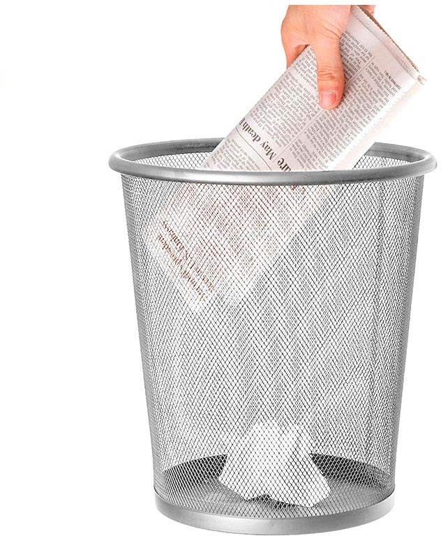 Q-CONNECT papiermand 19 liter metaal zilver