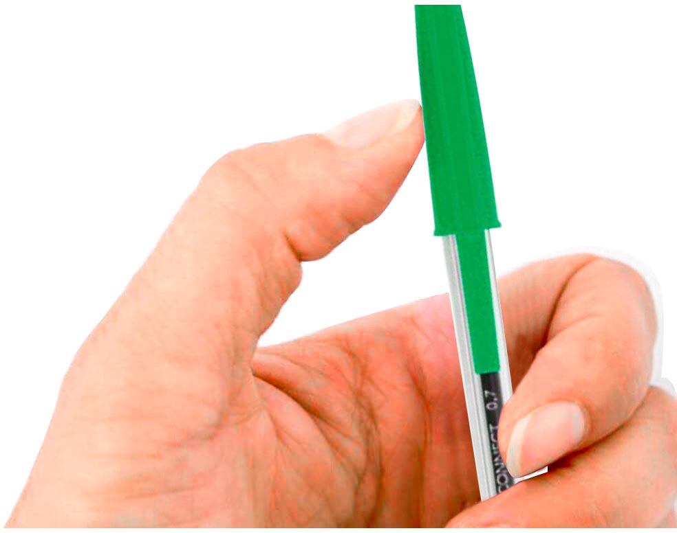 Q-CONNECT balpen groen 0,7 mm medium punt met dop doos van 50 stuks