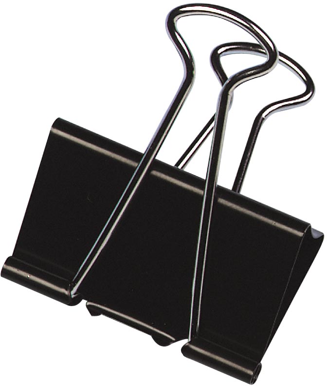 Q-CONNECT foldbackclip zwart 51 mm RVS doosje van 10 stuks