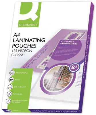 Q-CONNECT lamineeretui A4 250 micron polyester 100 stuks