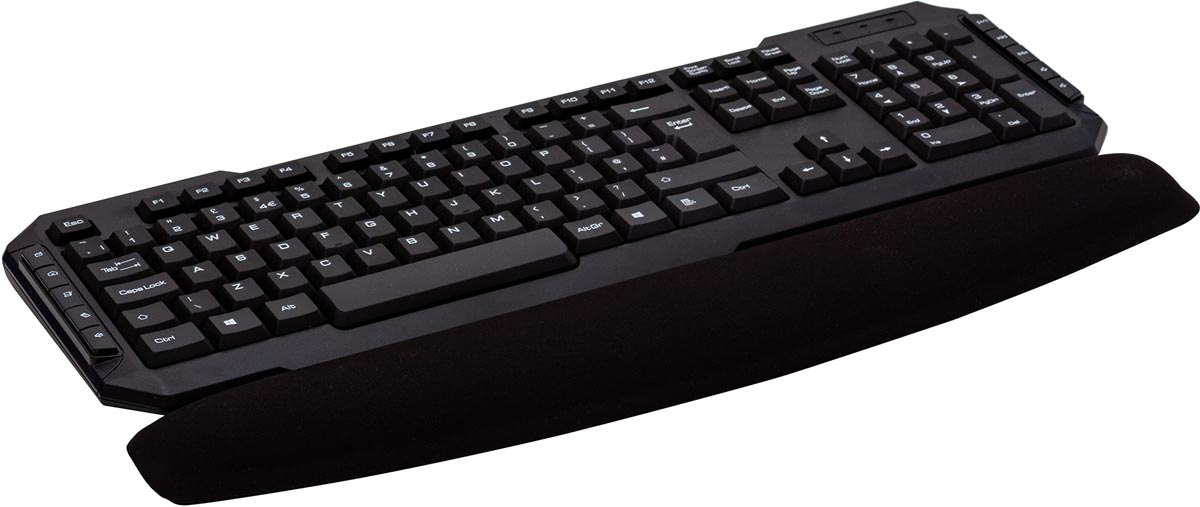 Q-CONNECT gel toetsenbord polssteun zwart/grijs 490x80x30 mm
