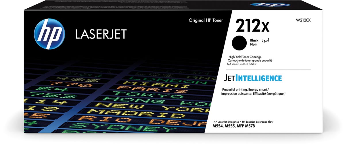 HP toner 212X, 13.000 pagina's, OEM W2120X, zwart