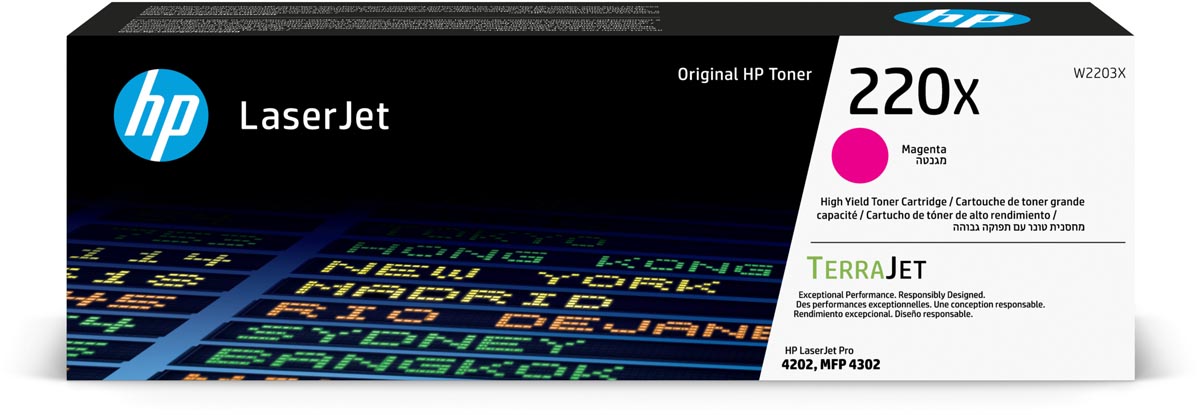 HP toner 220X, 5.500 pagina's, OEM W2202X, magenta