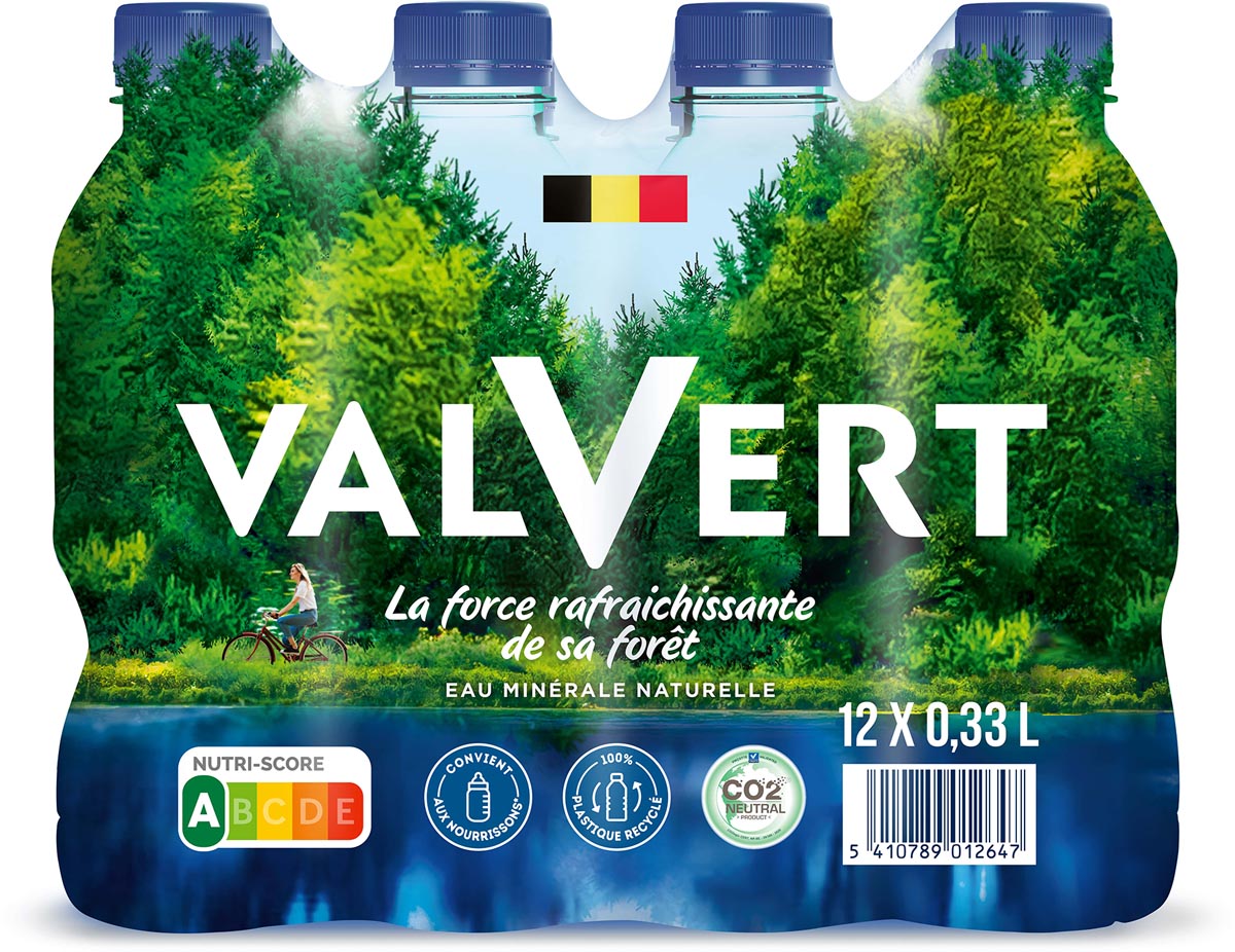 Valvert water, fles van 33 cl, pak van 12 stuks