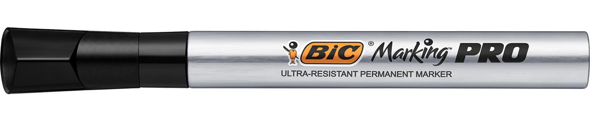 Bic Marking Pro permanente marker zwart metalen houder waterbestendig